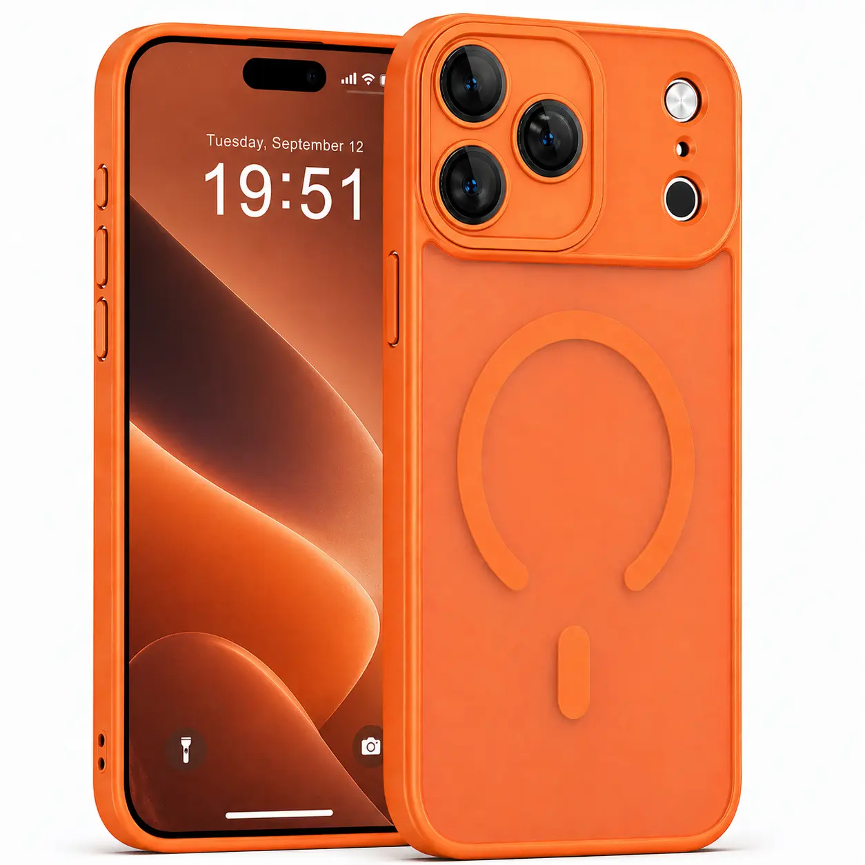 Powerful Magnetic Skin-Feel Matte Phone Case Full Lens Ring Protection Creative Design Compatible with Multiple iPhone Models Fits iPhone 13 to 17 Pro Max Stylish Protective Case, Black,protective iphone Free HD Tempered Glass Screen Protector