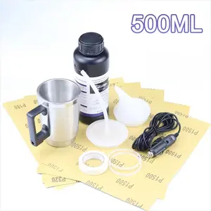 500ML Car Headlight Polishing Kit, Headlight Repair Liquid Polymer, Headlight Polishing Agent, Headlight Renovation Maintenance Cleaning Set, Automotive Tools