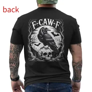 Black Crow, F-Caw-F Funny Black Bird moon Gothic Adult Humor ON BACK T-Shirt