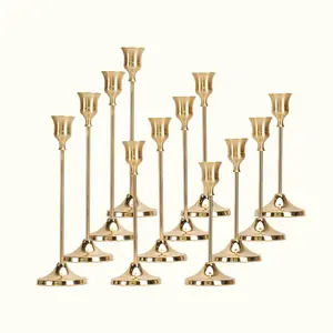 3/9-Piece Nordic Style Metal Candlestick Set, Home Decor Items, Daily Table Ornaments, Perfect for Wedding & Romantic Dinners, Ideal Gift