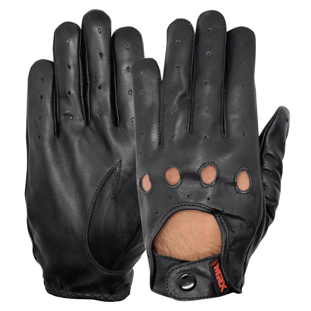 MRX Full Finger Goat Leather Driving Gloves, Basic Soft Riding & Cycling Gloves for Outdoor Sports & Golf, Riding Gloves