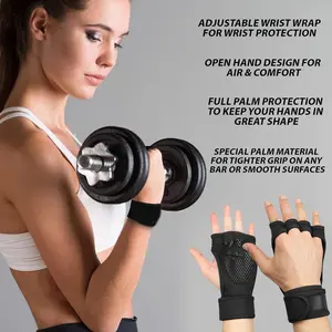 Durable Anti-Slip Weightlifting Gloves Unisex Adjustable Wrist Strap Design Essential Gear for Fitness Training