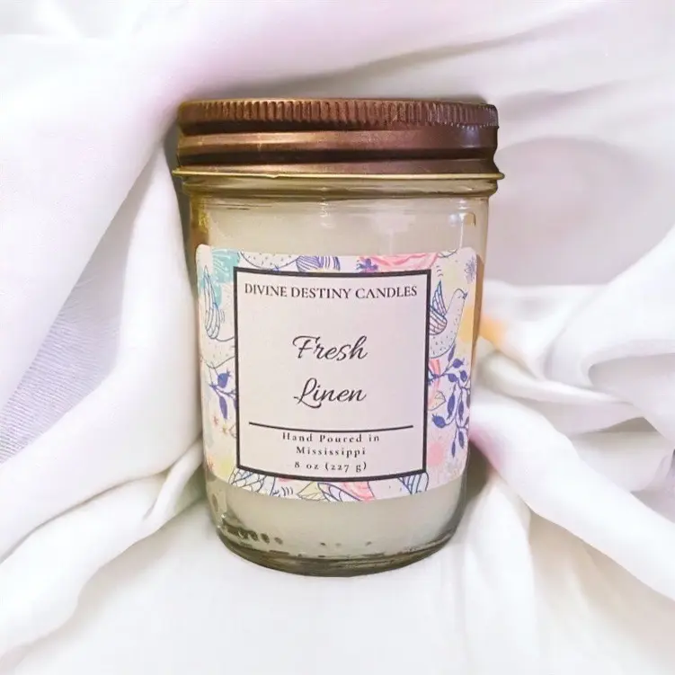 Fresh Linen Odor Eliminator 8 oz Candle