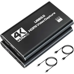 4K HDMI Capture Card for Streaming, Full HD 1080P 60FPS Capture USB 3.0 Audio Video Capture Card,for Switch/PS4/PS5/Xbox, Plug and Play, Works on Laptop, PC, Mac