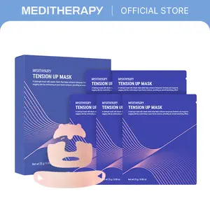 [MEDITHERAPY Official] Tension Up Lifting Mask 5EA | Instant Tightening + Long-Term Sagging Repair | Full-Face 3-Piece Peptide & Collagen Hydrogel Firming Mask