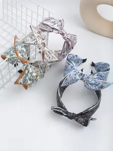 Elegant Fabric Hairbands Set, 5pcs Wide Bowknot Design, Perfect for Daily Wear & Party Events, Versatile Stylish Headwear Accessories