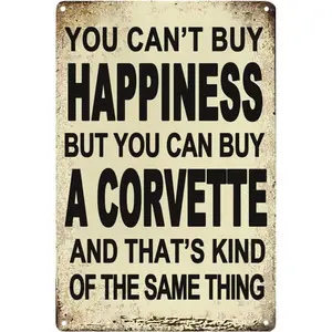 Corvette Gifts For Men, Vintage Garage Tin Signs Funny Metal Sign Car Wall Art Gaming Poster Room Accessories Man Cave Decor 2023