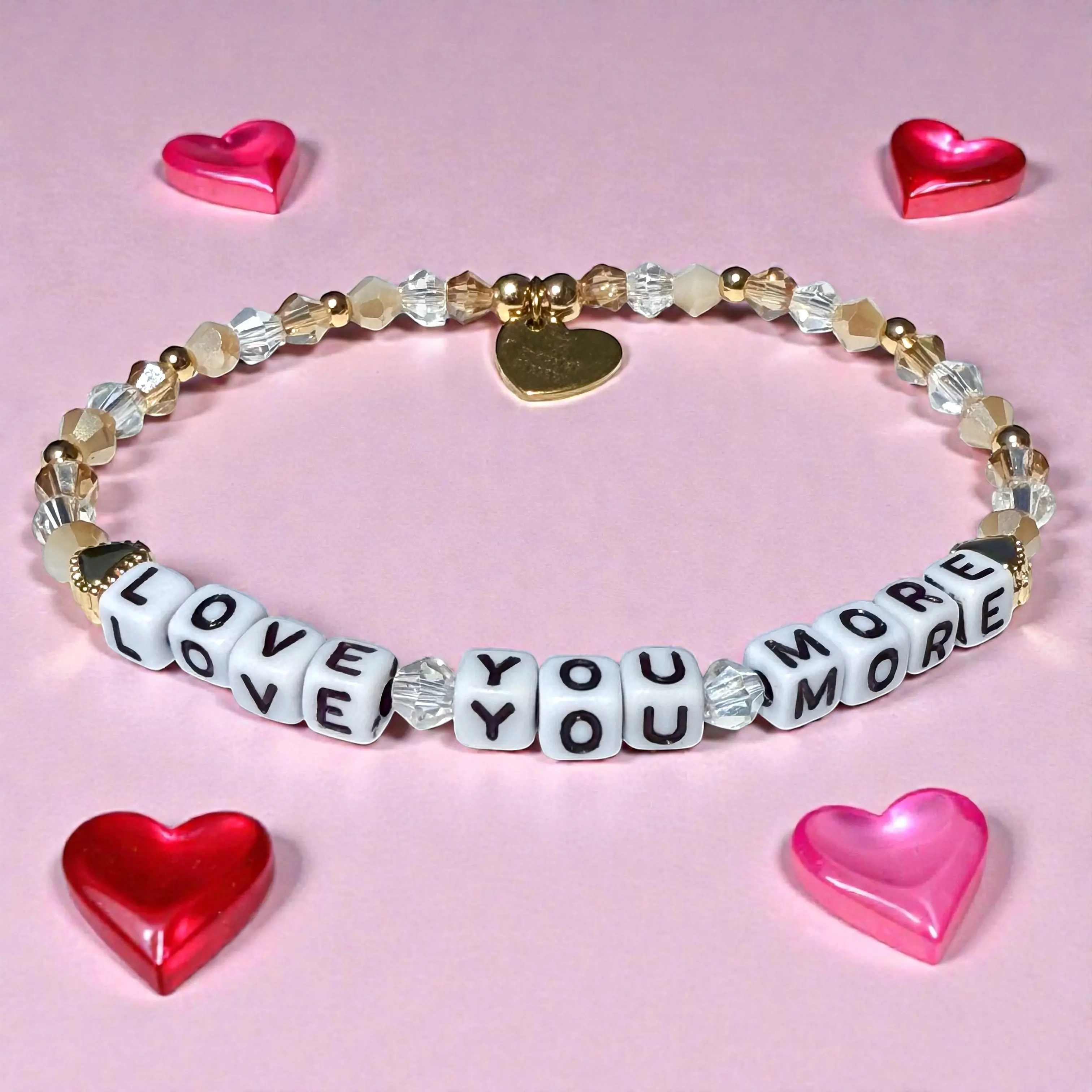 Love You More Bracelet | Love You More | Beaded Word Bracelet | Love Bracelet | Word Bracelet | Love You Bracelet | I Love You More Bracelet