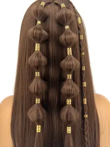 Boho Style Hair Rings for Braids, Hair Accessories for Braids, Multi Style Hollow Out Design Hair Clips, Adjustable Braids Rings for Women & Girls, Hair Pin Set