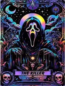 Halloween  Art Kits for Adults. Halloween  Painting kit for Adults Full Drill Round  Art 5D  Dots Suitable Home Wall Decor 12x16inch