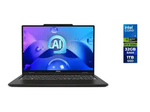 MSI VenturePro 16 A2RWETG-038US 16" Touchscreen Notebook - Intel Core 9  270H (2.70 GHz) - 32GB DDR5 - 1TB NVMe SSD - NVIDIA GeForce RTX 5060 GPU - Windows 11 Home - Wi-Fi 6E (VENPRO16A2038)