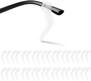 Eyeglass Ear Grips - 20 Pairs Anti-slip Holder, Silicone Ear Hook, Glasses Ear Grip Sleeve Retainer for Sports, Sunglasses, Reading Glasses