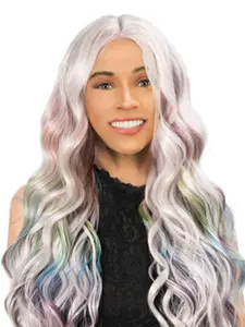 MAGIC LACE PRISM 55-MLP55-1 Multi-Color Long Wavy Wig with Natural Looking Layers for Stylish Outfits