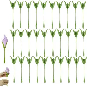 Set of 10/20/30 rose napkin holders, Flower Napkin Holder Set for Table Decor, Table Decoration, Rose Flower Napkin Rings & Origami Stem Tool, For Wedding Luncheons Picnics