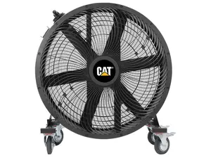 Caterpillar CF-HVD-42DC-BK 42" Blade Industrial Drum Fan - 25,000 CFM High-Velocity Air Circulator with DC Motor - Variable Speed Control - Heavy-Duty 6-Blade Design - Black