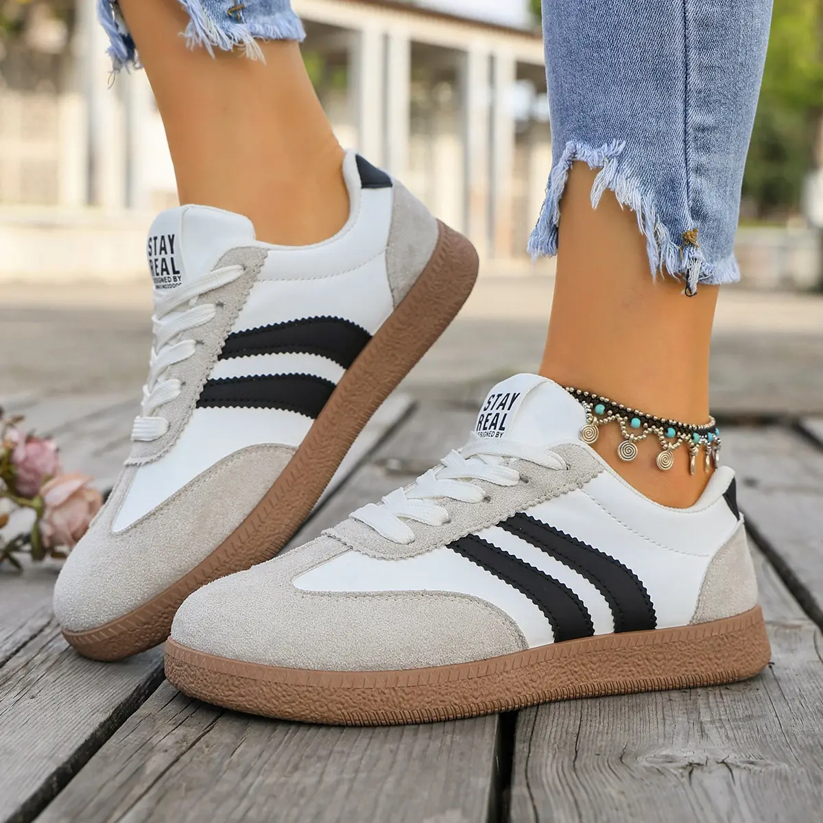 Summer lightweight and breathable retro-style platform training shoes, women's style, sports shoes style
