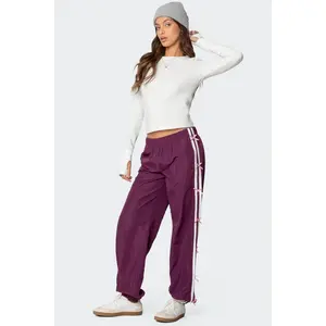 Bow Stripe Nylon Track Pants