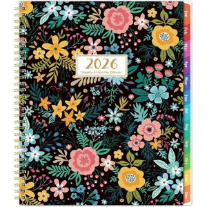 2026 Planner - 9" x 11", 2026 Planner Weekly and Monthly, JAN.2026 - DEC.2026, Weekly and Monthly 2026 Calendar with Tabs,  Pocket + Thick Paper + -Wire Binding