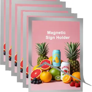 8.5x11" Magnetic Sign Holder - Double-Sided, Anti-Glare PVC, Strong Adhesive