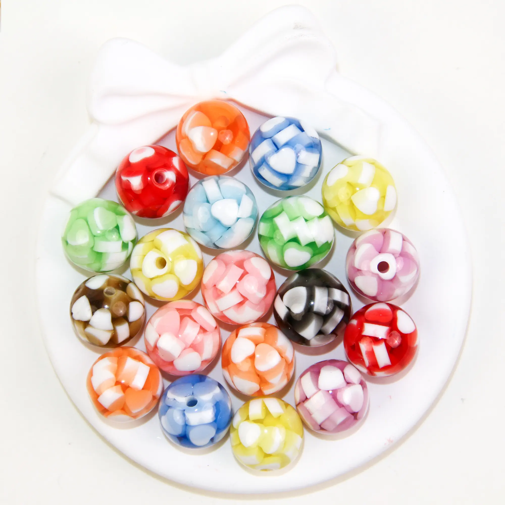 Acrylic bead basic style 16mm - perfect for DIY jewelry, mobile phone pendants, beadable pens,accessories, keychains and handicrafts