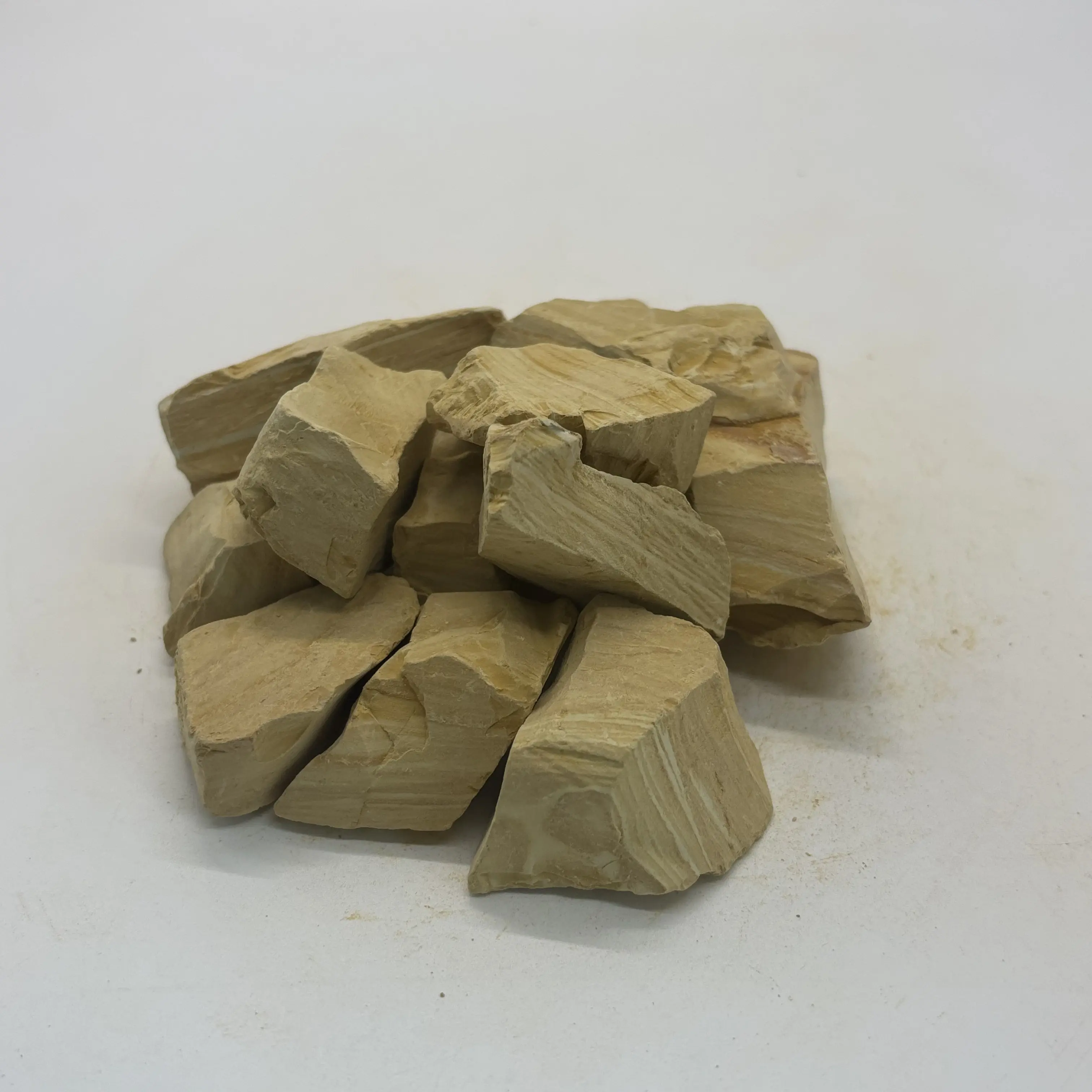 200g (7oz) Edible Hard-and-Brittle Layered Yellow Kaolin Clay Chunks, 100% Natural Cosmetic-Grade Raw Blocks for Craft DIY Clay Art Items, No Additives