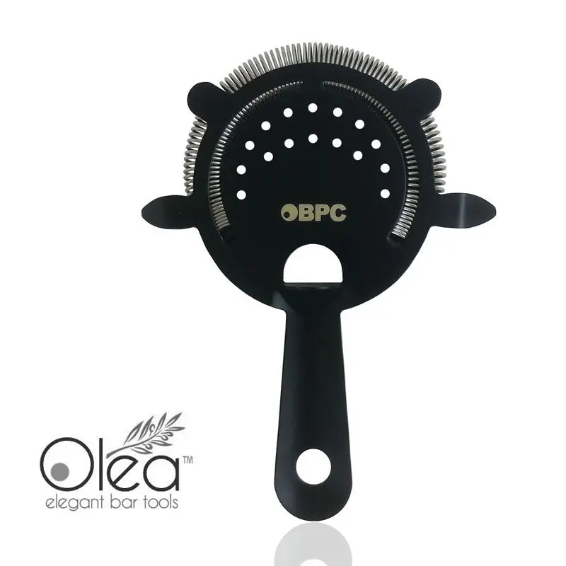 Olea™ High Quality 4-Prong Design Matte Black Cocktail Strainer, 6" Height Elegant Bar Utensil for Kitchen, Bar Strainer