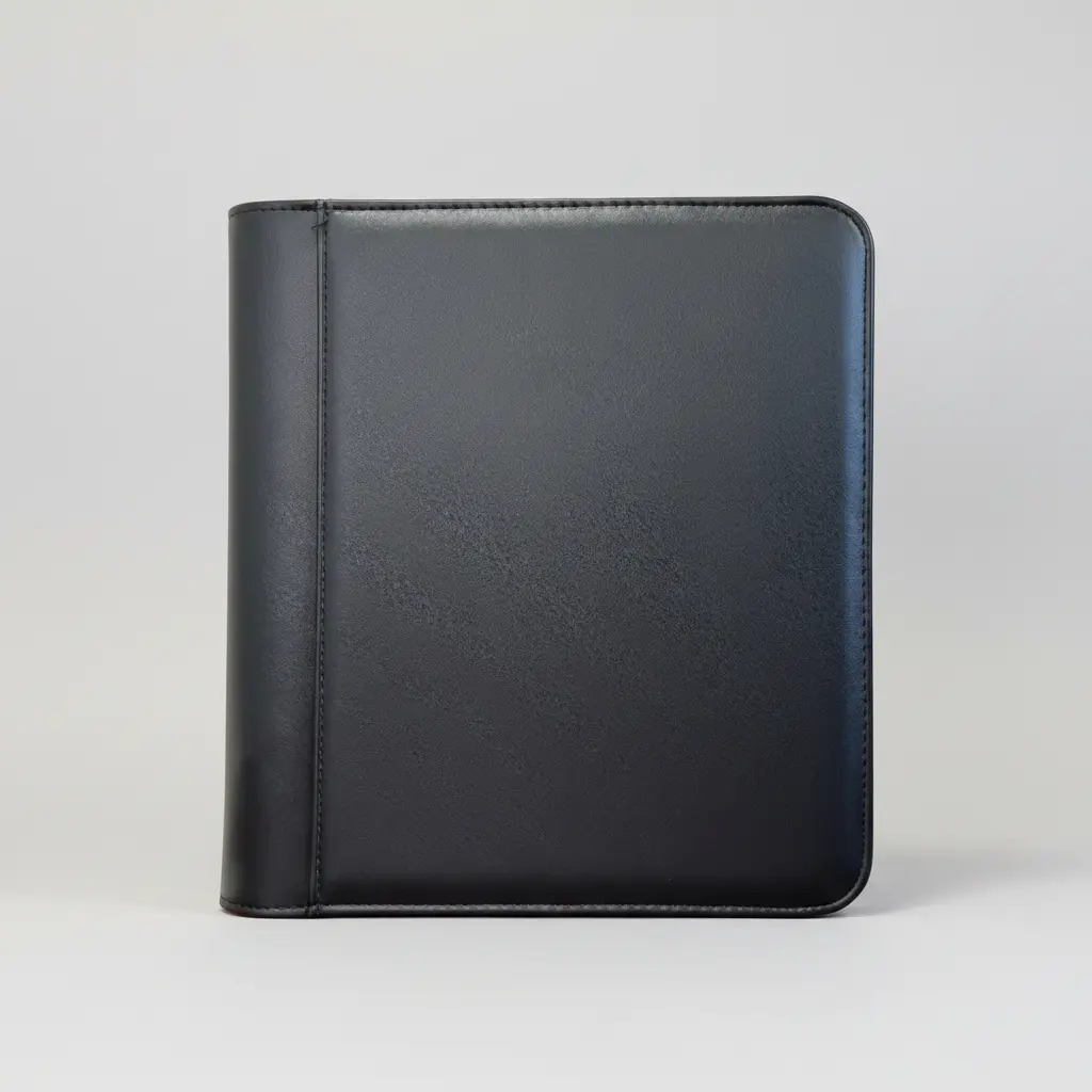 Generic 4-Pocket Zippered Toploader Binder - Leatherette