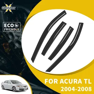Tape-On Side Window Visors - JDM Mugen Style Mount, 4PCS Sun-Rain Guards, Vent Wind Deflectors, Car Accessories, Auto Parts Accessories for Acura TL 4-Door Sedan 2004-2008