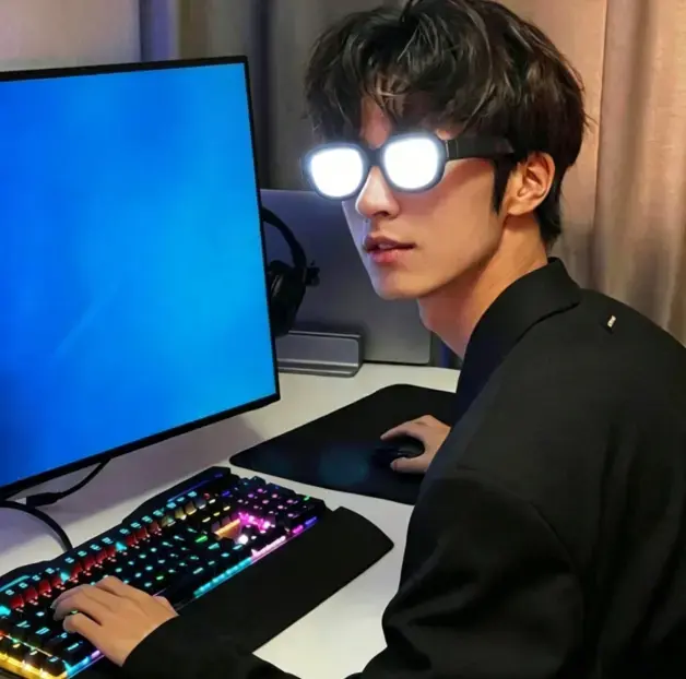 Cyberpunk Glow-in-the-Dark Futuristic Style LED Light-Up Eyewear with Transparent Lenses, Indoor Recreation Party Supplies, Fun Photo Prop for Club Events