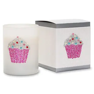 Primal Elements  Cupcake 9.5 oz. Icon Candle in White Glass