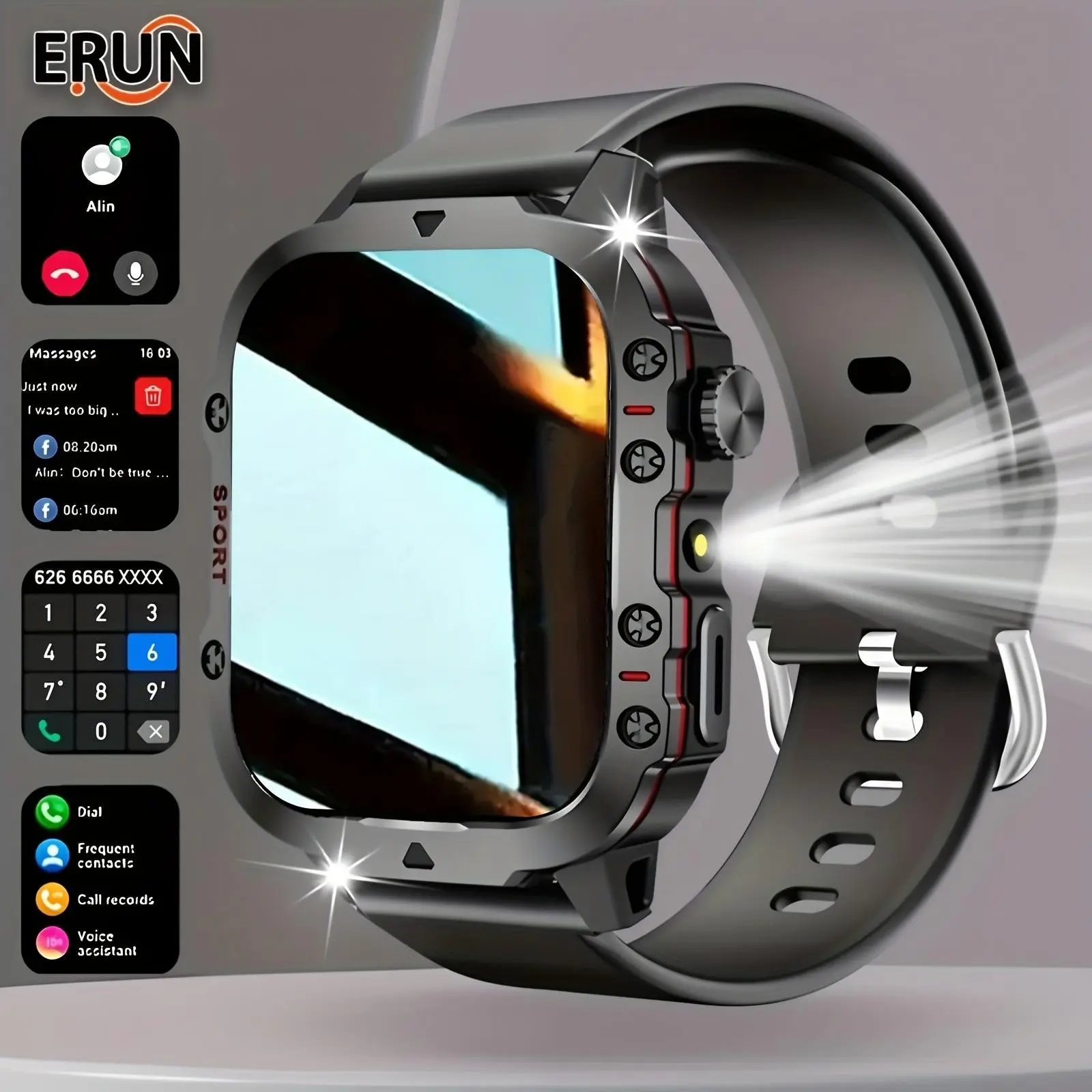 New Smart Watch for Men and Women, Wireless Call/sms, Multiple Sports Modes, Remote Camera Control, Fitness Tracker, USB Charging, Silicone Band, Health Fitness Smartwatch