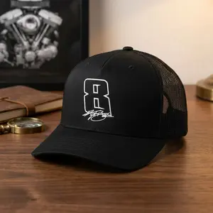 Kylee Trucker Hat, Rowdy Number 8 Racing Cap, Embroidered Signature Baseball Hat, Richard Childress Racing Merch, NASCAR Fan Gift