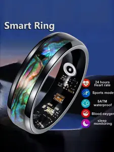 Smart Ring for Men & Women, Health & Sleep Monitoring, 5atm Waterproof, Multiple Sport Modes, Heart Rate Oxygen Step Tracker, Fitness Tracker, Holiday Gift