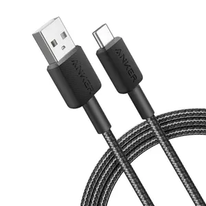 Anker Braided USB-A to USB-C Cable, 6 ft, Black