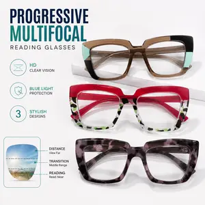 Progressive Multifocal Reading Glasses for Women, Blue Light Blocking HD Readers, Lightweight Stylish Frames for Reading, Computer & Daily Use outdoorfun