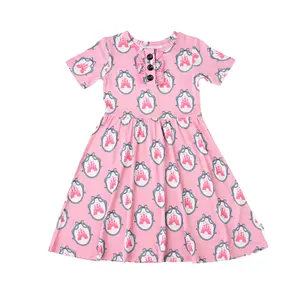 Maeve Castles TUTU DRESS for Little Cuties Super Soft & Comfortable Bamboo Viscose Fabric with Ruffle Button Placket 18-24m 2t/3t 4t 5t 6 7 8