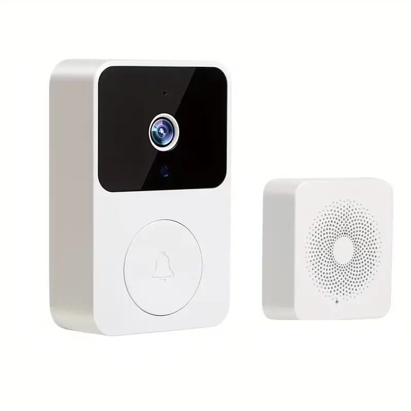 Wireless Smart Video Doorbell Camera - Wi-Fi HD Night Vision, 2-Way Talk, App-Controlled Remote Monitoring, No-Wire Easy Installation, Home Security System Compatible