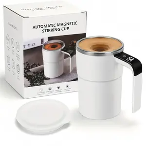 2026 Upgrade Self Stirring Mug with Temperature Display & Lid,Automatic Magnetic Mixing Cup for,Tea,Hot Chocolate,Office,Travel,Home