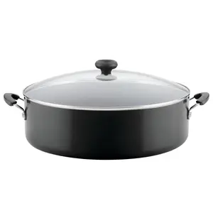 14-Inch Nonstick Family Pan with Lid - High-Quality Bakeware for Larger Portions & Easy Cleaning - Perfect for Family Recipes