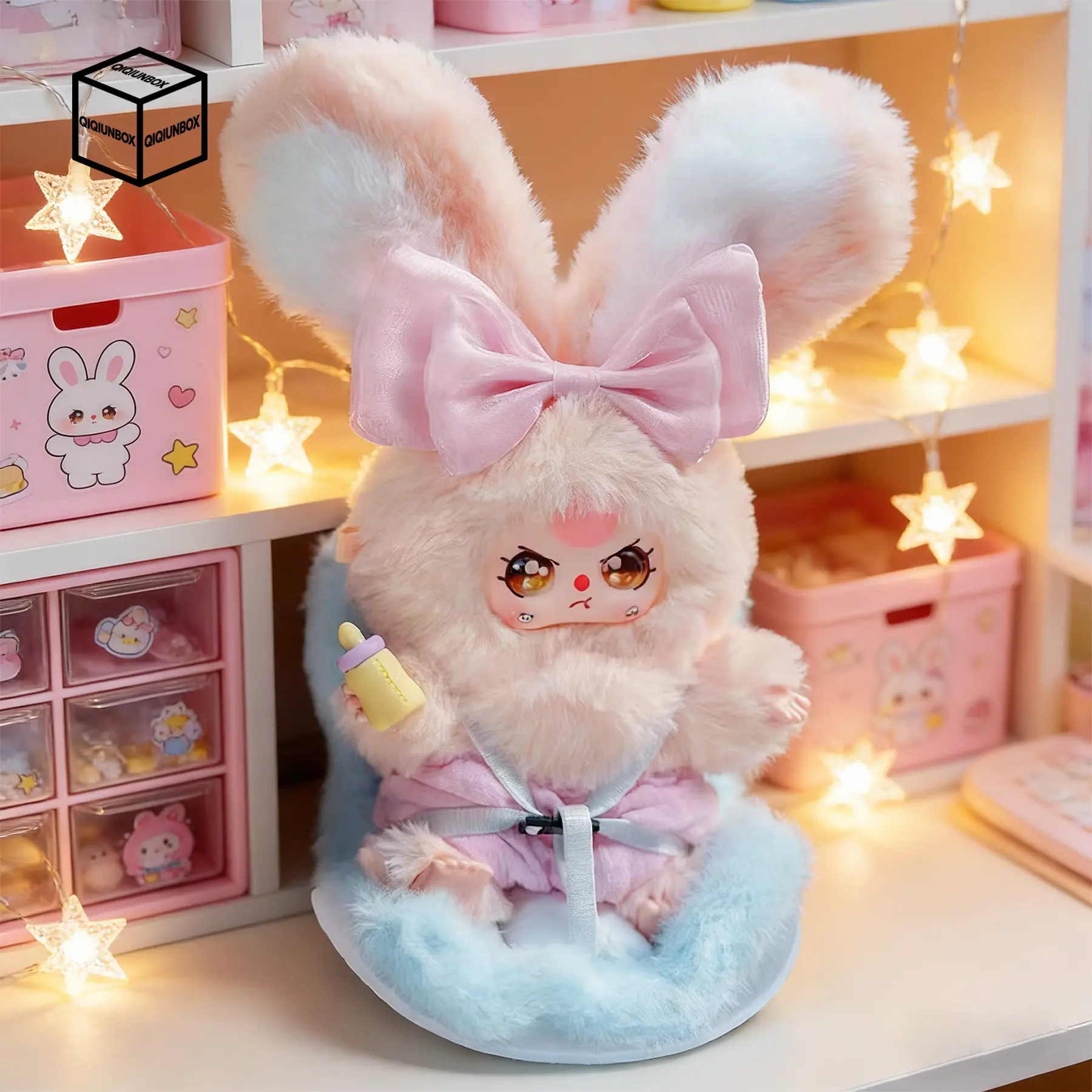 BB3-VEHICLEE mounted BABY series blind box -Bunny Plush Dolls，Soft Furry Collectibles，Backpack or clothing decoration，Stuffed Animal