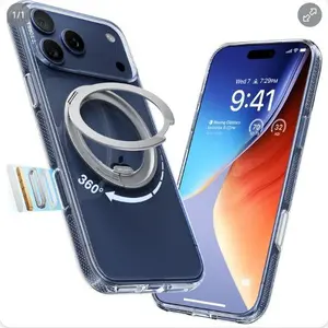 TORRAS 360 Magnetic Stand for iPhone 17 Pro 6.3" Case, Fit for MagSafe, Clear