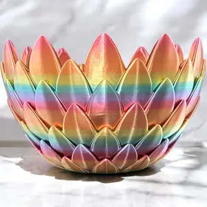 Dragon Egg Bowl Lg Rainbow Colorful Design Unique Shape Serving Dish