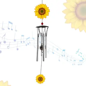 Wind Chimes for Outside Sunflower Wind Chimes Outdoor Home Patio Garden Decor Windchimes Outdoors Gift Ideas for Women Mom Grandma Sisters