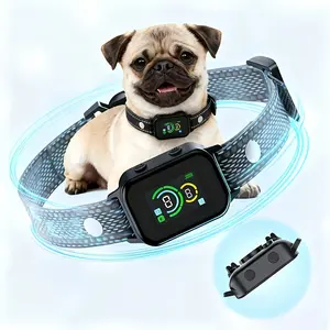 Dog Bark Stop Collar - USB Charging Intelligent Anti Bark Collar, 7-Level Sensitivity, No Electric Shock, Gentle And Safe, Does Not Harm Dogs, Dog Training Tool, Bark Deterrent, Durable Nylon, Adjustable Length, Suitable for Dogs of All Sizes