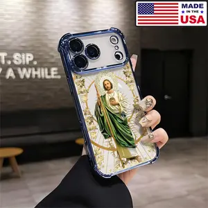 San Judas Tadeo Gold Foil Aesthetic Design Pattern Casing For iPhone 17 16 15 14 13 12 Samsung 22 23 24 25 Plus Pro Max Ultra Soft Silicon TPU Shockproof Protector Vintage Unique Fashion Mobile Phone Case