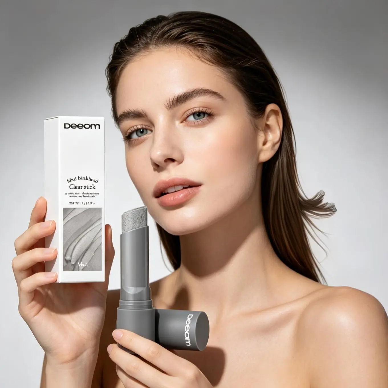 DEEOM Charcoal Purifying Blackhead Remover Stick - Blackhead Removal Solutions with Kaolin Clay, Walnut Shell Exfoliation, Charcoal Absorption for Deep Pore Cleansing, Oil Control, Gentle for All Skin Types, Travel-Friendly, Skin Care