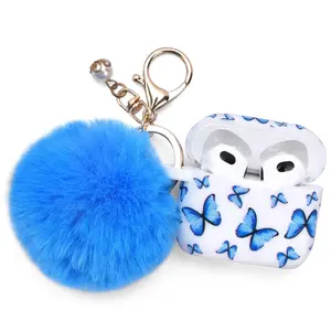 WFG Apple AirPods 3rd Gen Silicone Case w/ PomPom Keychain