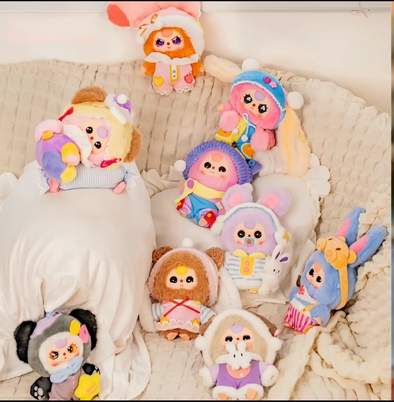BB3-BABY THREE-Sweet Dreams 100%,Bunny Plush Dolls，Soft Furry Collectibles，Backpack or clothing decoration，Stuffed Animal