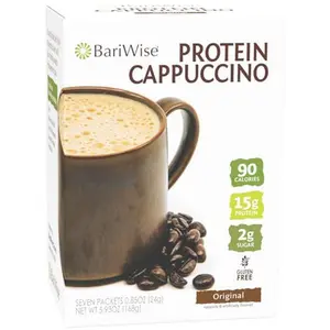 BariWise Protein Hot Drink Cappuccino Mix, Original, Low Sugar, Gluten Free, Keto Friendly & Low Carb (7ct)