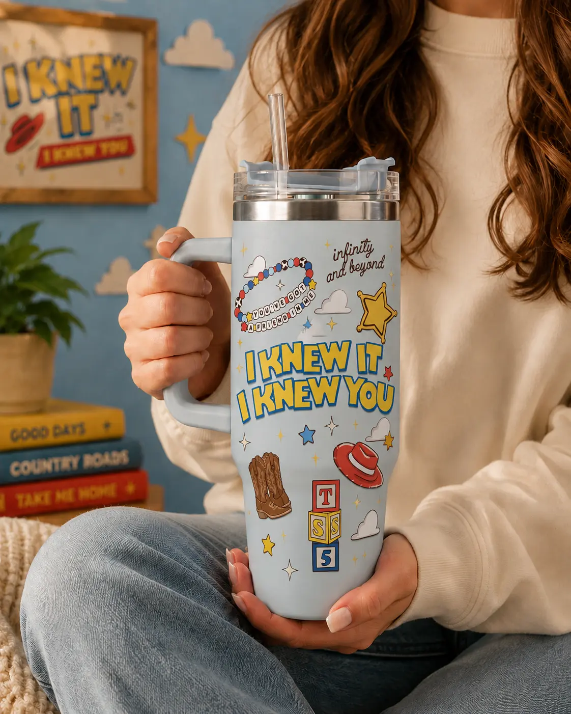 To Beyond And Infinity Stainless Steel Tumbler 40oz, Back To School Water Bottle, I Knew It I Knew You Tumbler Gift, Gift For Her